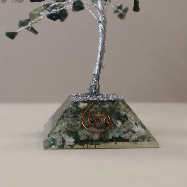 Gemstone Tree with Organite Base - 160 Stone - Moss Agate - Image 3