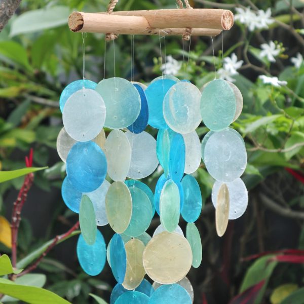 Blue & Pearl Driftwood Cross Chime - Image 2