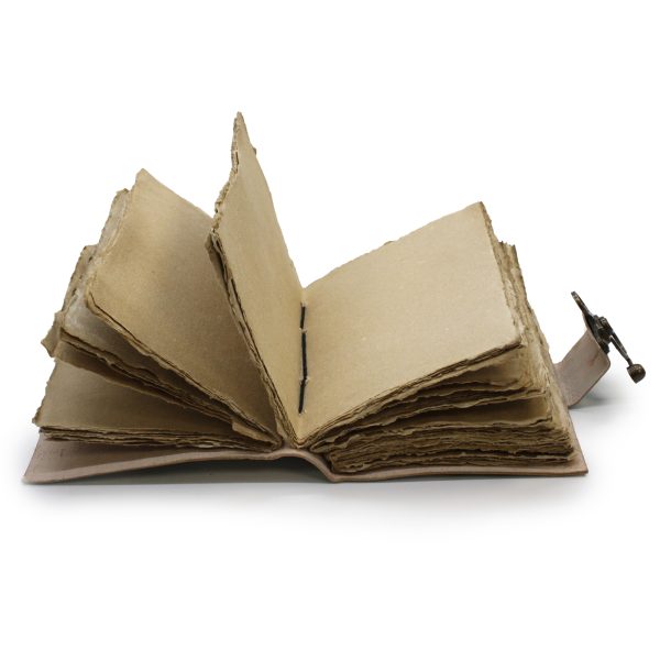 Leather "Never Hide Your Wings" Deckle-edge Notebook (7x5") - Image 2