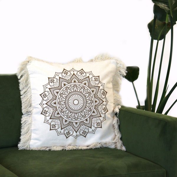 Lotus Mandala  Cushion Cover - 45x45cm - bronze - Image 4