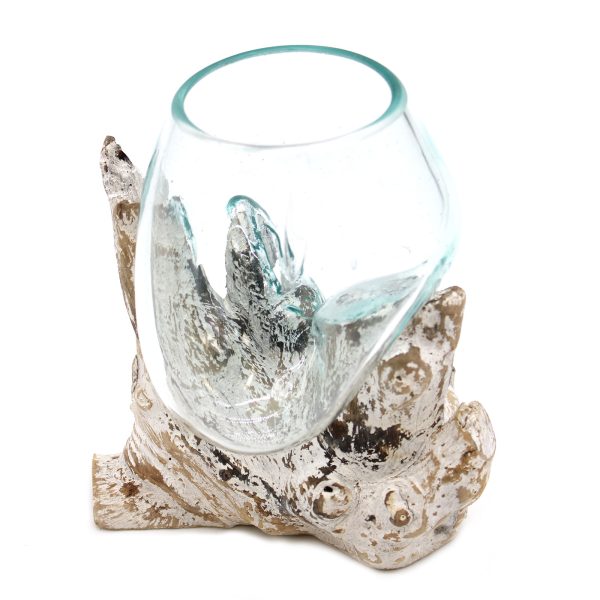 Molten Glass on Whitewash Wood - Medium Bowl - Image 2