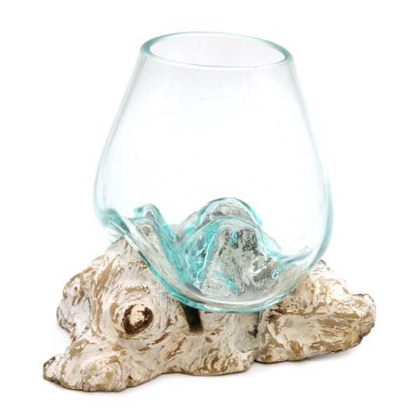 Molten Glass on Whitewash Wood - Large Bowl - Image 2