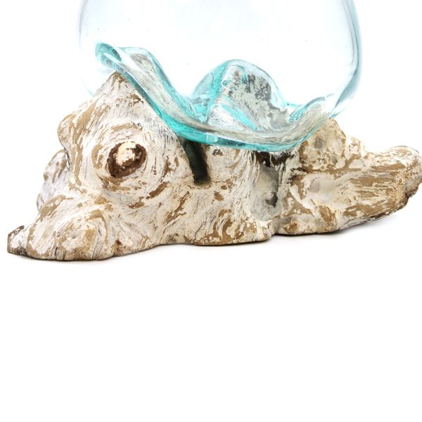 Molten Glass on Whitewash Wood - Large Bowl - Image 4
