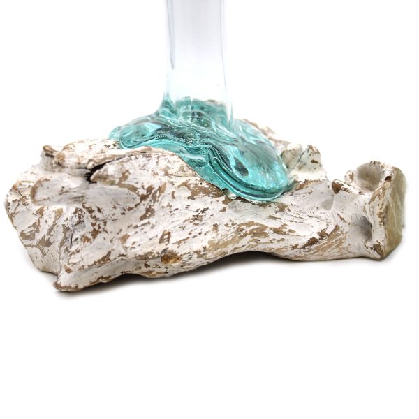 Molten Glass on Whitewash Wood - Vase - Medium - Image 3