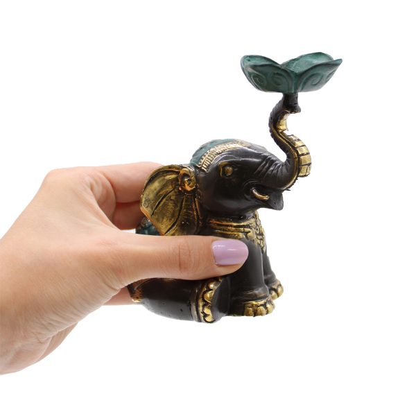 Medium Elephant Candle / Incense Holder - Image 2