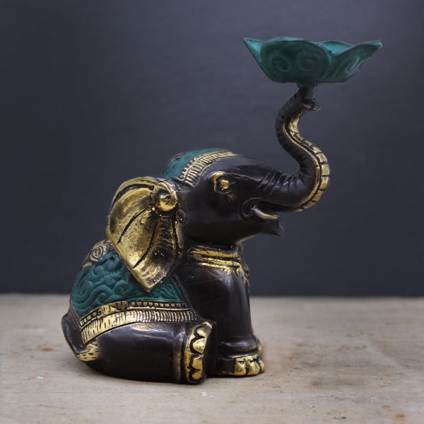 Medium Elephant Candle / Incense Holder - Image 3