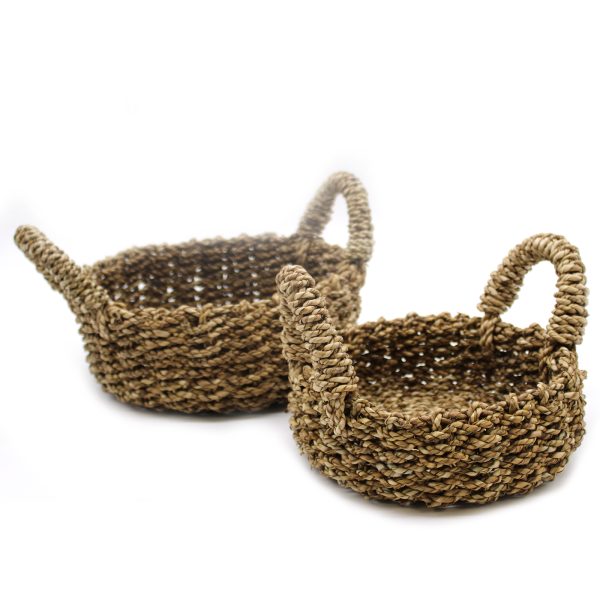 Natural Seagrass Basket - Set of 2 - Image 2