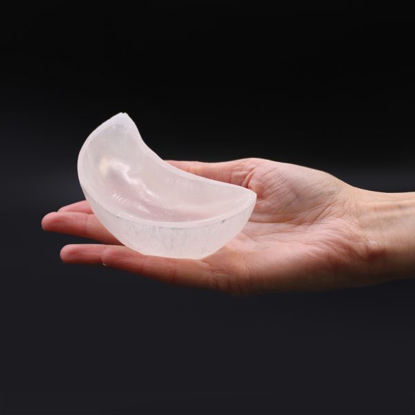 Selenite Moon Bowl - 10cm - Image 4