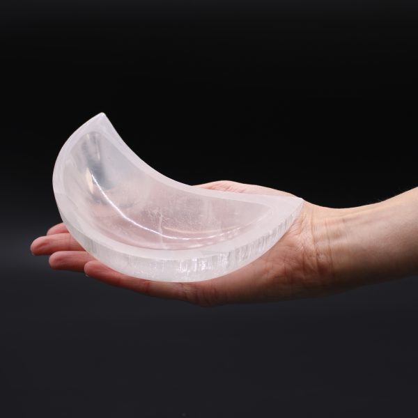 Selenite Moon Bowl - 15cm - Image 4