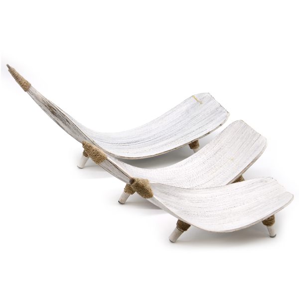 Coconut Leaf Fruit Bowl Set - Whitewash - Image 3