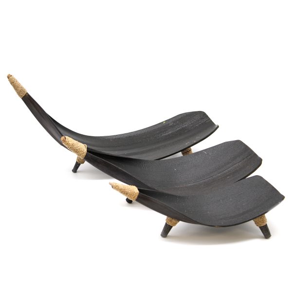 Coconut Leaf Fruit Bowl Set - Chocolate - Image 3