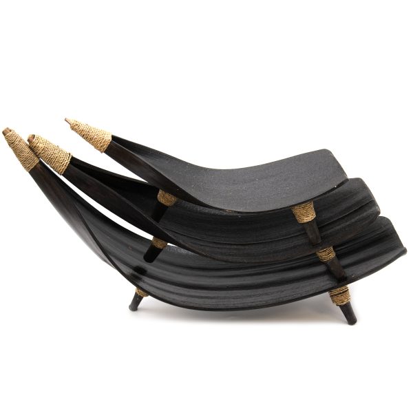 Coconut Leaf Fruit Bowl Set - Chocolate - Image 4