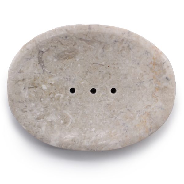Classic Oval Cream Marble Soap Dish - Image 2