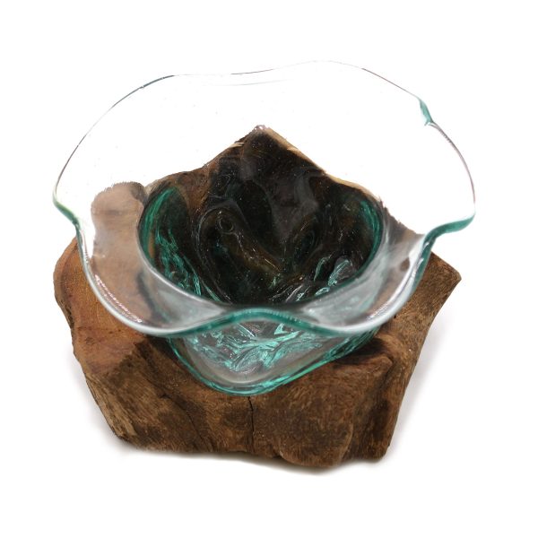 Molton Glass Fancy Sweet Bowl on Wood - Image 4