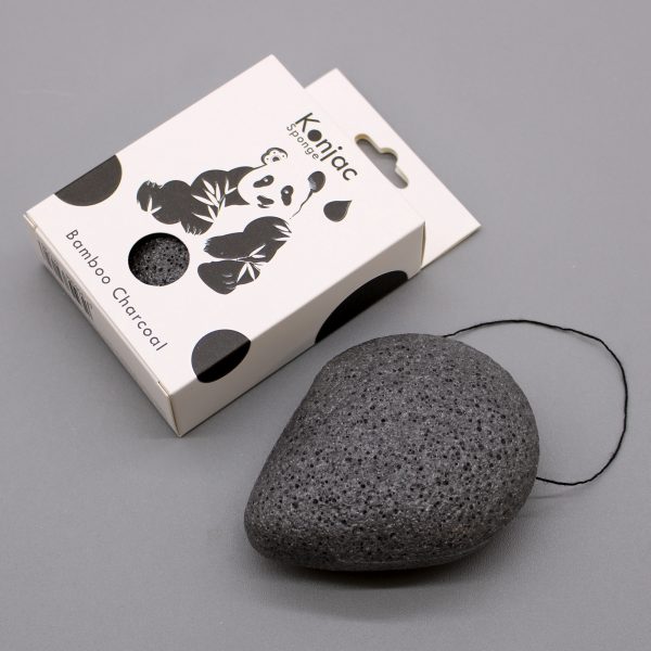 Teardrop Konjac Sponge - Bamboo Charcoal - Anti-bacterial - Image 2