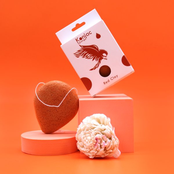 Teardrop Konjac Sponge - Red Clay - Rejuvenating - Image 3