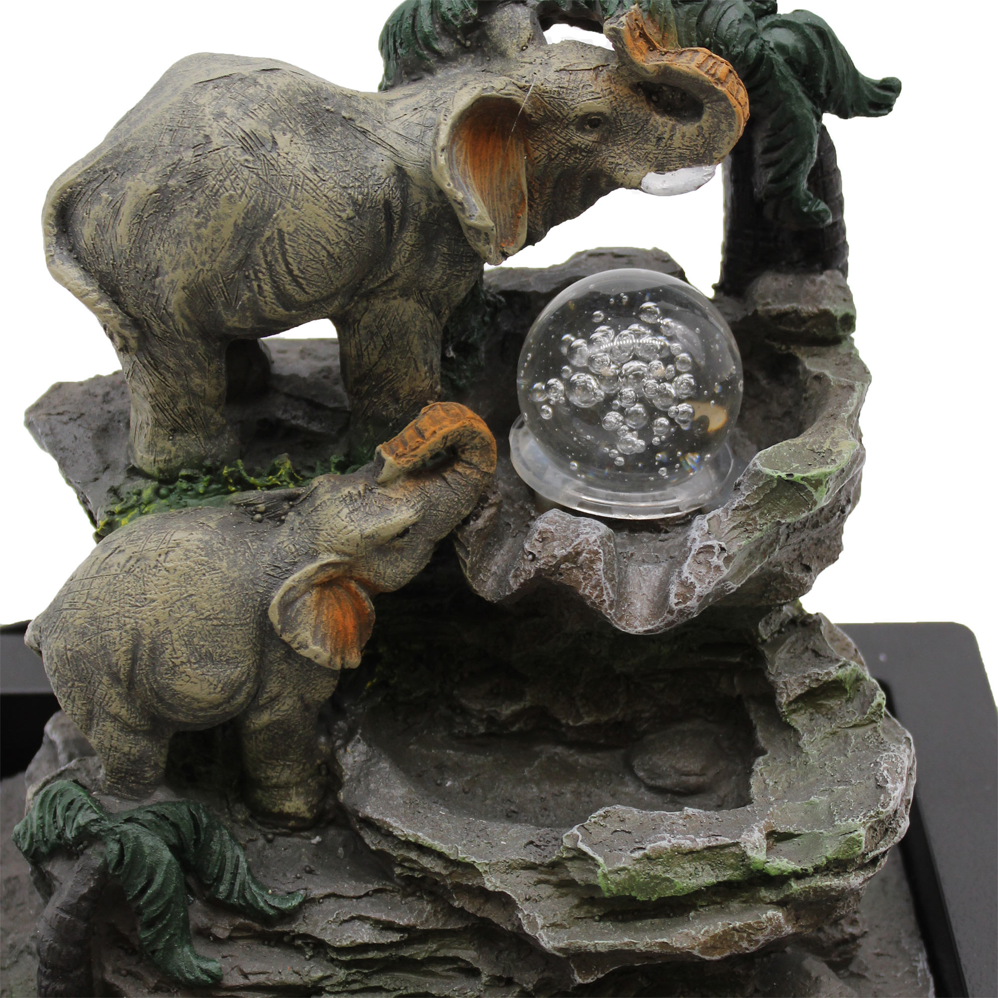 Tabletop Water Feature - 30cm - Elephant Family - Image 2