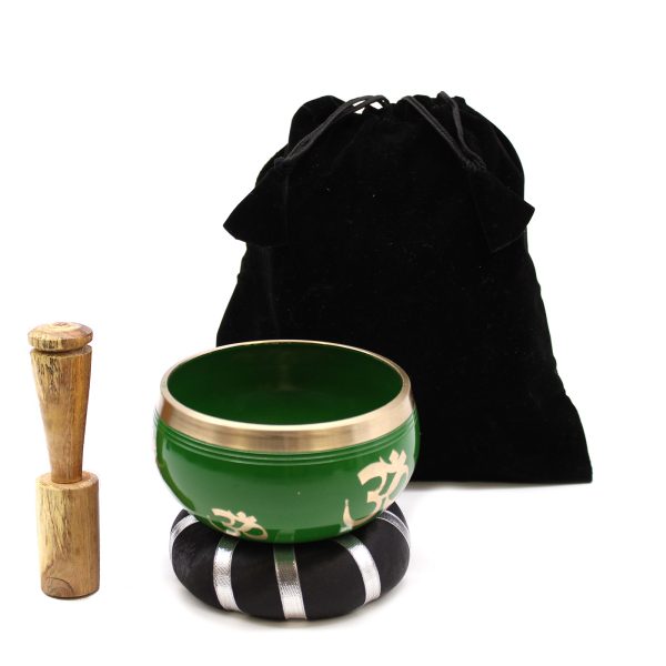 Tree of Life Singing Bowl Set- Green 10.7cm - Image 2