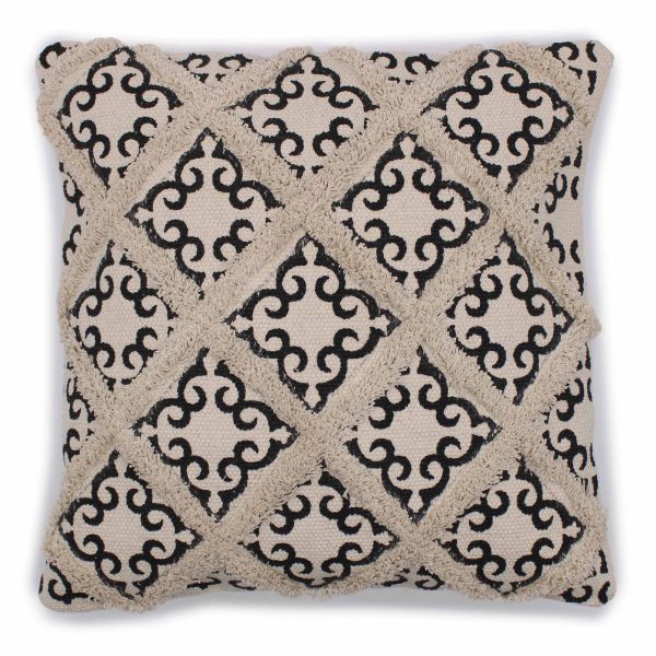 Classic Cushion Cover - Lux Criss-Cross & Print - 45x45cm