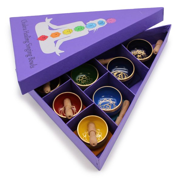 Chakra Pyramid Singing Bowl Gift Set - Image 4