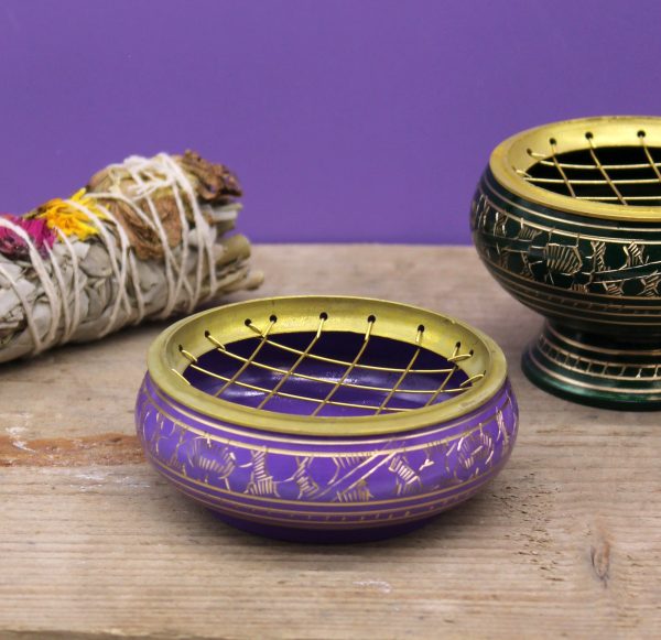 Chakra Charcoal Incense Jar - Crown - Image 4