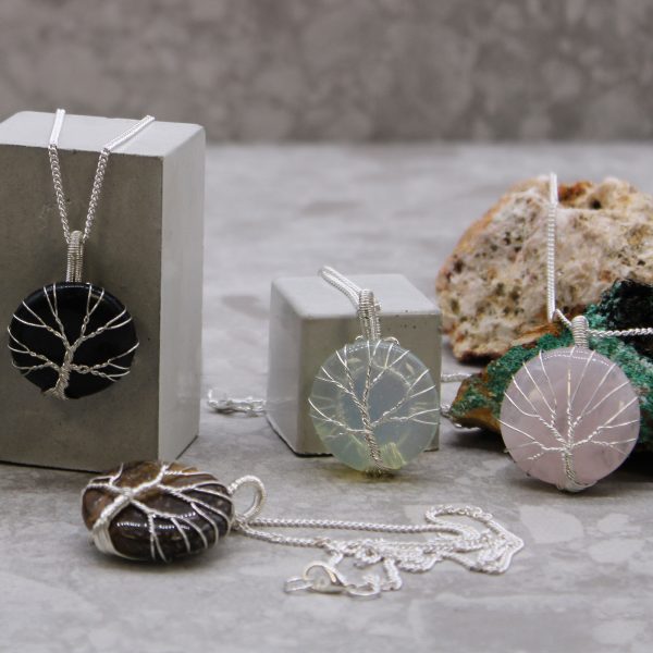 Tree of Life Gemstone Necklace - Opalite - Image 3