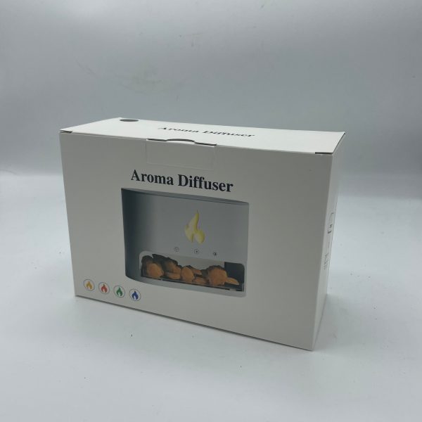 White Blaze Aroma Diffuser - Himalayan Salt Chamber - USB-C - Flame Effect (Salt included) - Image 3