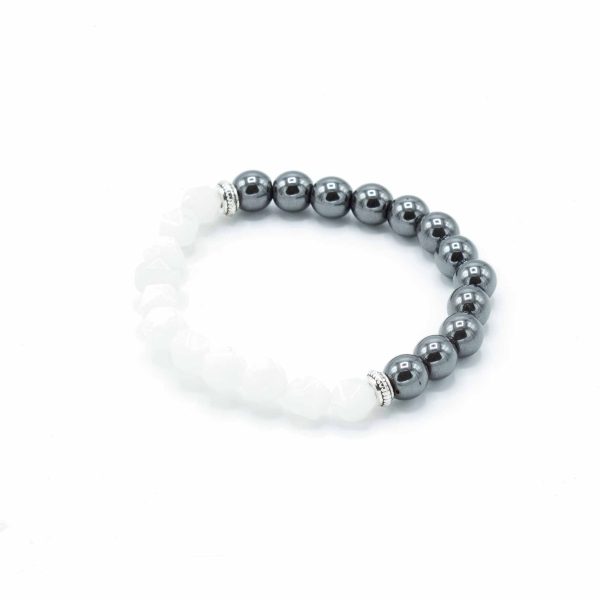 Faceted Gemstone Bracelet - Magnetic Rock Quartz - Image 3