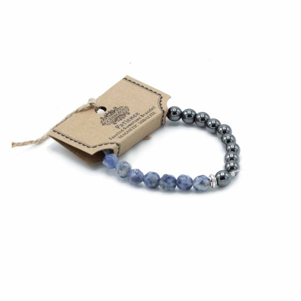 Faceted Gemstone Bracelet - Magnetic Sodalite - Image 2