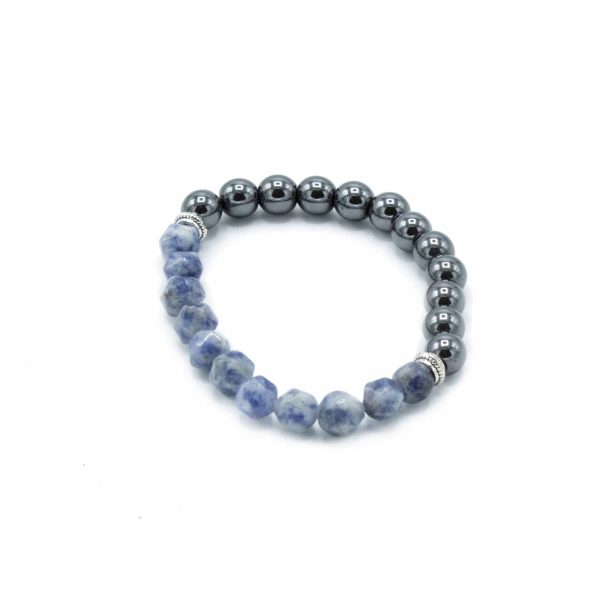 Faceted Gemstone Bracelet - Magnetic Sodalite - Image 3