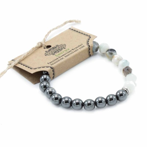 Faceted Gemstone Bracelet - Magnetic Mountain Jade - Image 4