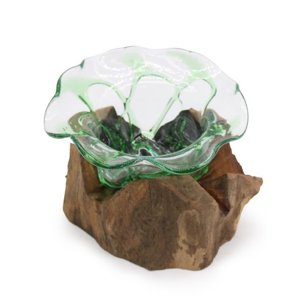Recycled Beer Bottles - Large Fancy Sweet Bowl on Wood - Image 3