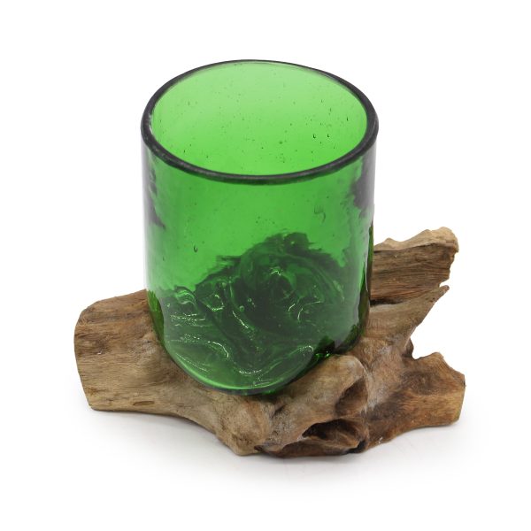 Recycled Beer Bottles - Beer Glass on Wood - Image 3