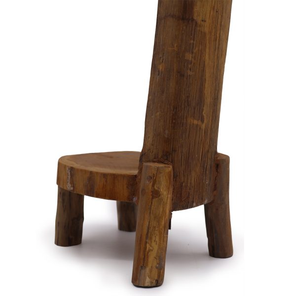 Natural Teak Log Shelve Display 3 Shelves  100cm high - Image 3