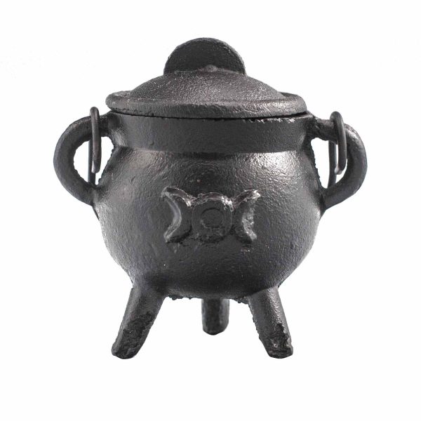 Cast Iron Cauldron with Triple Moon 6x10cm - Image 2