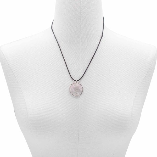 Tree of Life Pendant - Rose Quartz - Image 2