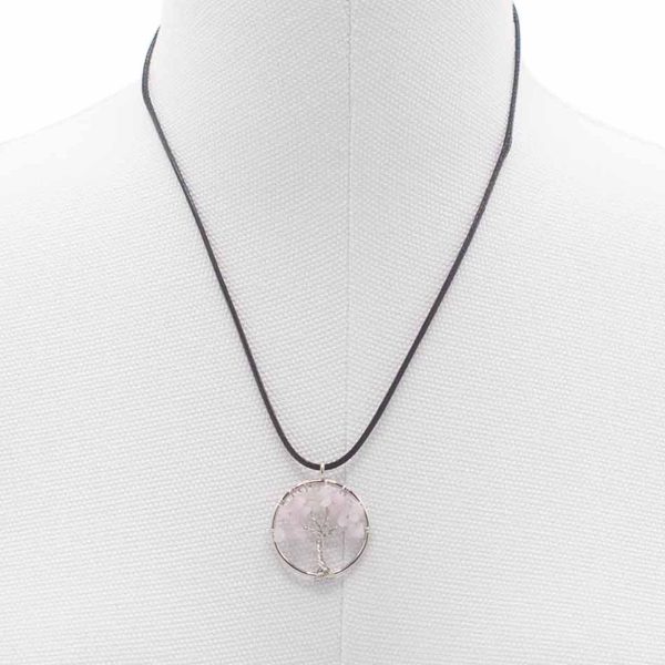 Tree of Life Pendant - Rose Quartz - Image 3