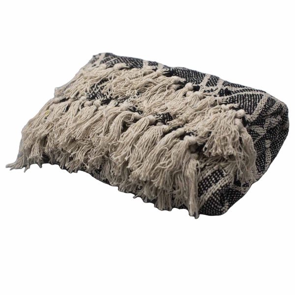 Boho Comfort Throws - 125x150cm - Black & Biege Regency - Image 2