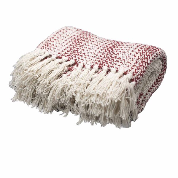 Boho Comfort Throws - 125x150cm - Ruby Two Tone - Image 2