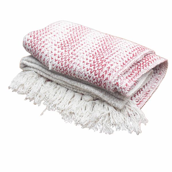 Boho Comfort Throws - 125x150cm - Ruby Two Tone - Image 4