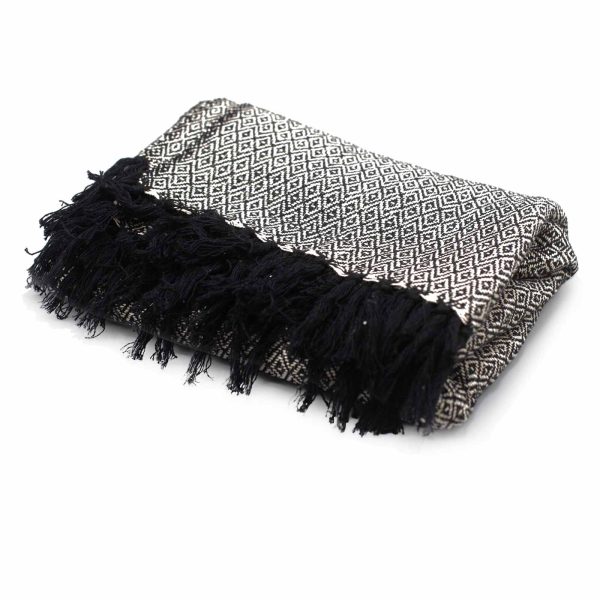 Boho Comfort Throws - 125x150cm - Charcoal - Image 2
