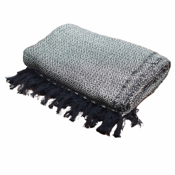 Boho Comfort Throws - 125x150cm - Charcoal - Image 3
