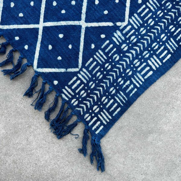 Handmade Indigo Throw - 170x120cm - Midnight Heerak - Image 3