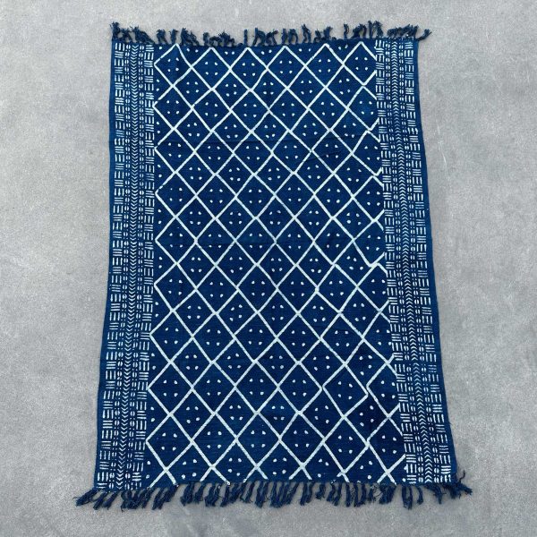 Handmade Indigo Throw - 170x120cm - Midnight Heerak - Image 4