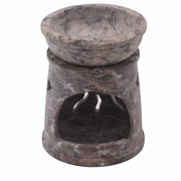 Small Soapstone Oil Burner 8cm - Sun & Stars - Image 3