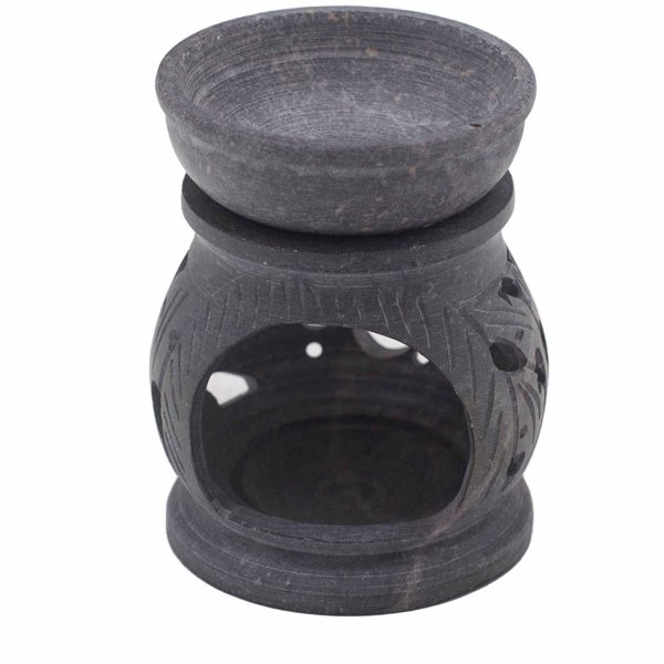 Small Soapstone Oil Burner 8cm - Om - Image 3
