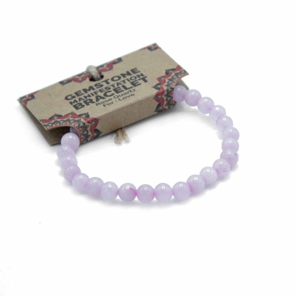 Gemstone Manifestation Bracelet - Rose Quartz - Love - Image 2