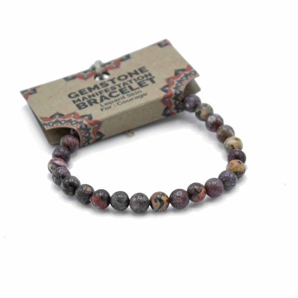 Gemstone Manifestation Bracelet - Lepard Skin - Courage - Image 2