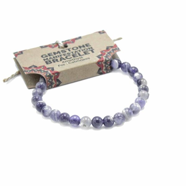 Gemstone Manifestation Bracelet - Amethyst - Calmness - Image 2
