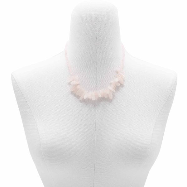 Longstone Gem Necklace - Rose Quartz - Image 2